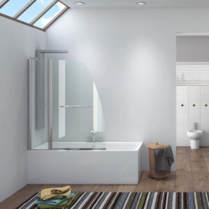 Kabinet dushi i ri M/9A 120(35 85)x140 Cromo me kristal të tejdukshëm 5 mm KSPF021