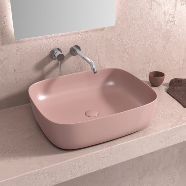 Lavaman Vetëqëndrues LT 2143-MP Rosa Opaco 490x395x150mm