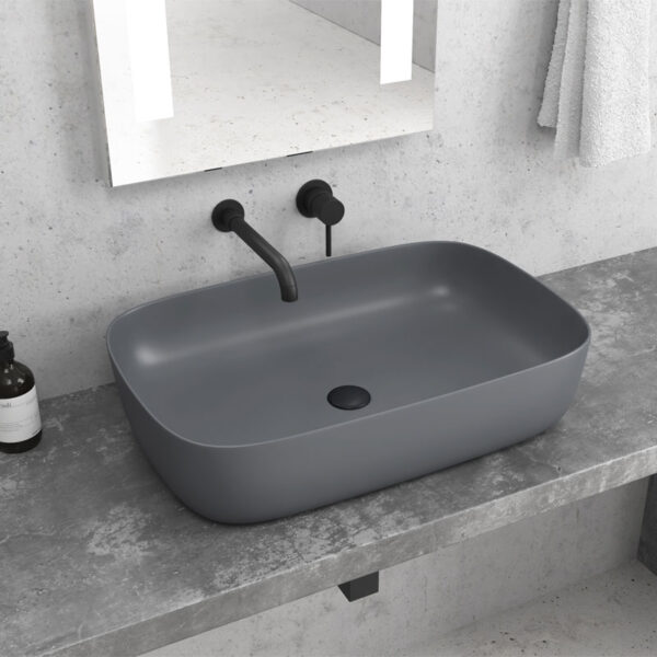 Lavaman Vetëqëndrues LT 2143-PMDG Gri Mat Milos 600x390x145 mm Lavaman Vetëqëndrues LT 2143-PMDG Gri Mat Milos 600x390x145 mm