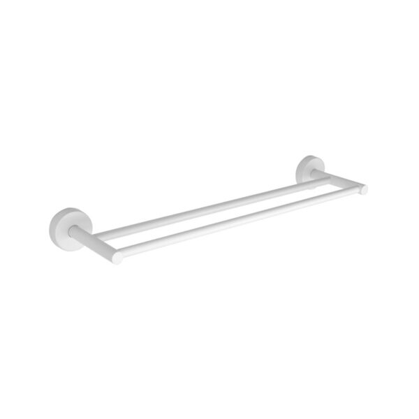 Mbajtëse Peshqirësh Double 125266 E Bardhë Mat 50 CM Uno