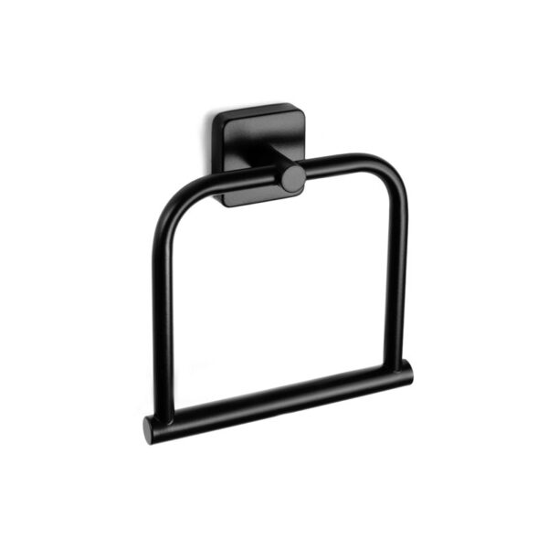 Mbajtëse peshqiri Unazë-Square. 422455 E zezë Mat Quattro