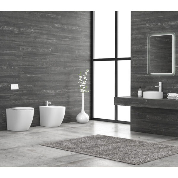 Mbulesë Tualeti Dyshemeje (Brenda) LT-2141D-RMW BTW E Bardhë Mat Pa Rrip Milos