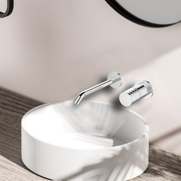 Mikser muri për lavaman 24686-425A-BP me model prej bronzi Joan