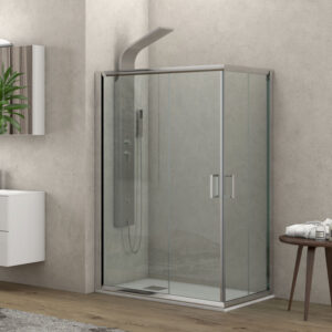 Kabinë dushi drejtkëndëshe N Flora 100 KSLP062 100x120x180 me kristal transparent 5.5 mm