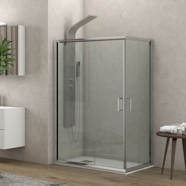 Kabinë dushi drejtkëndëshe N Flora 100 KSLP062 70x130x180 me kristal transparent 5.5 mm