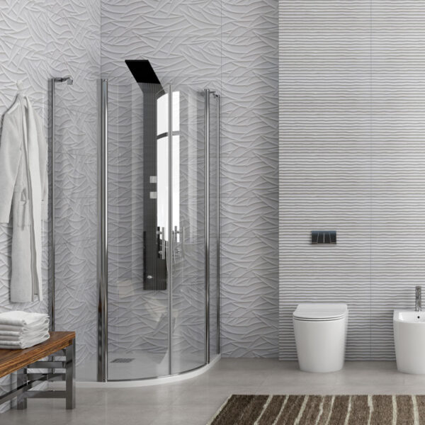 Panex 200 (S-2803) 80x80x190 Kabinë dushi gjysmërrethore Cromo me kristal transparent 6 mm Panex 200 (S-2803) 80x80x190 Kabinë dushi gjysmërrethore Cromo me kristal transparent 6 mm