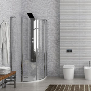 Panex 200 (S-2803) 90x90x190 Kabinë dushi gjysmërrethore Cromo me kristal transparent 6 mm