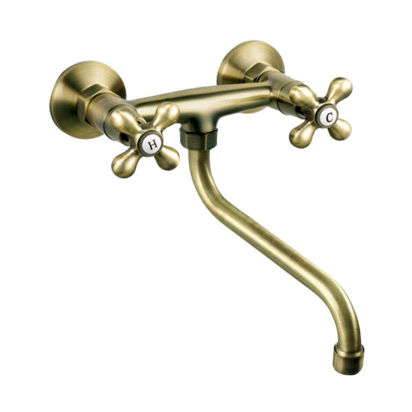 Rubinet mikser për mur në kuzhinë BAI5BR Old Bronze Antica