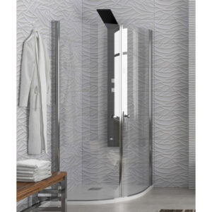 Kabinë dushi gjysmërrethore S/8 90x90x200 Cromo me kristal akulli