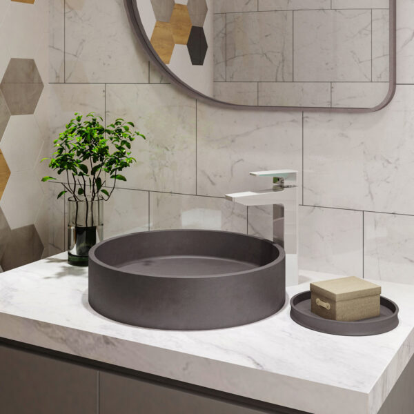 Set Lavamani Vetëqëndrues me Valvul (INS) CS-0003-D5 Çimento Elpis Ø425x100mm