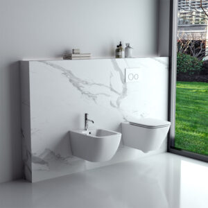 Set Mbulesash Tualeti të Varura në Mur CH 10100 Rimless New Legend