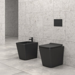 Set Mbulesë Tualeti Dyshemeje (Brenda) LT 062D-RMB Nero Matt Tornado