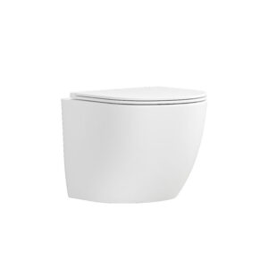 Set Mbulesë Tualeti e Varur në Mur (Brenda) LT-046E-NRMB me Rrip të Bardhë me Shkëlqim. Millos