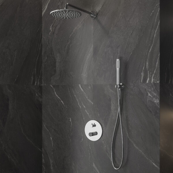 Set Rubineti për Mur 24668-Mn-Set Marmo Nero Joan