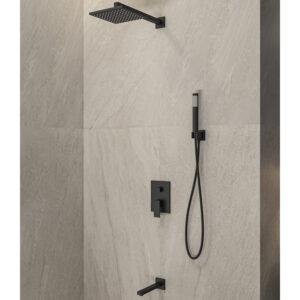 Set Rubineti për Mur Cft205 i Zi Delos