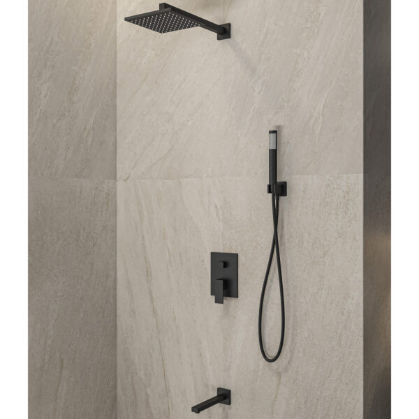 Set Rubineti për Mur Cft205 i Zi Delos