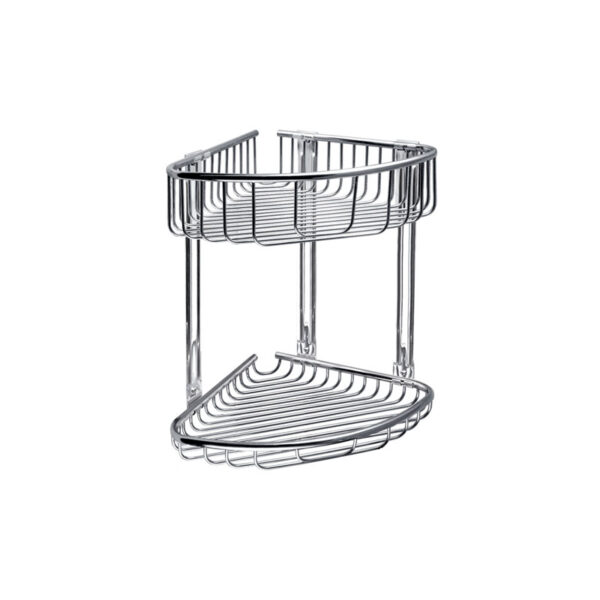 Shportë këndore e dyfishtë 9639 Chrome Reti