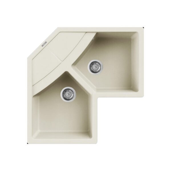 Sink Unico Corner Bianco Antico 62