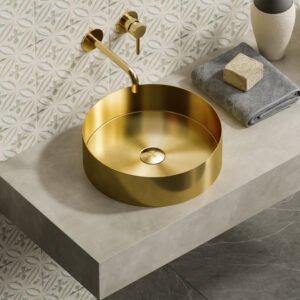 Valvul Vetëqëndruese për Lavaman Fleksibël. BB6802-BG Venus Oro 380x380x110mm